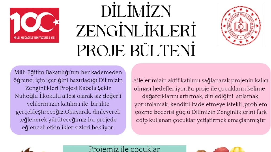 DİLİMİZİN ZENGİNLİKLERİ PROJESİ TANITIMI